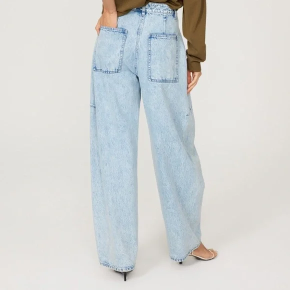 Tibi Light Blue Flare & Wide Leg Jeans - Picture 3 of 13
